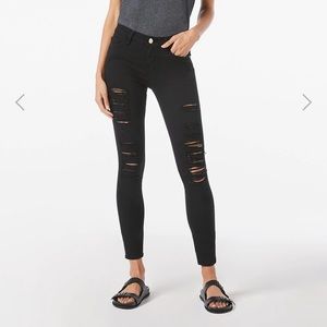 Frame le skinny de jeanne ripped noir